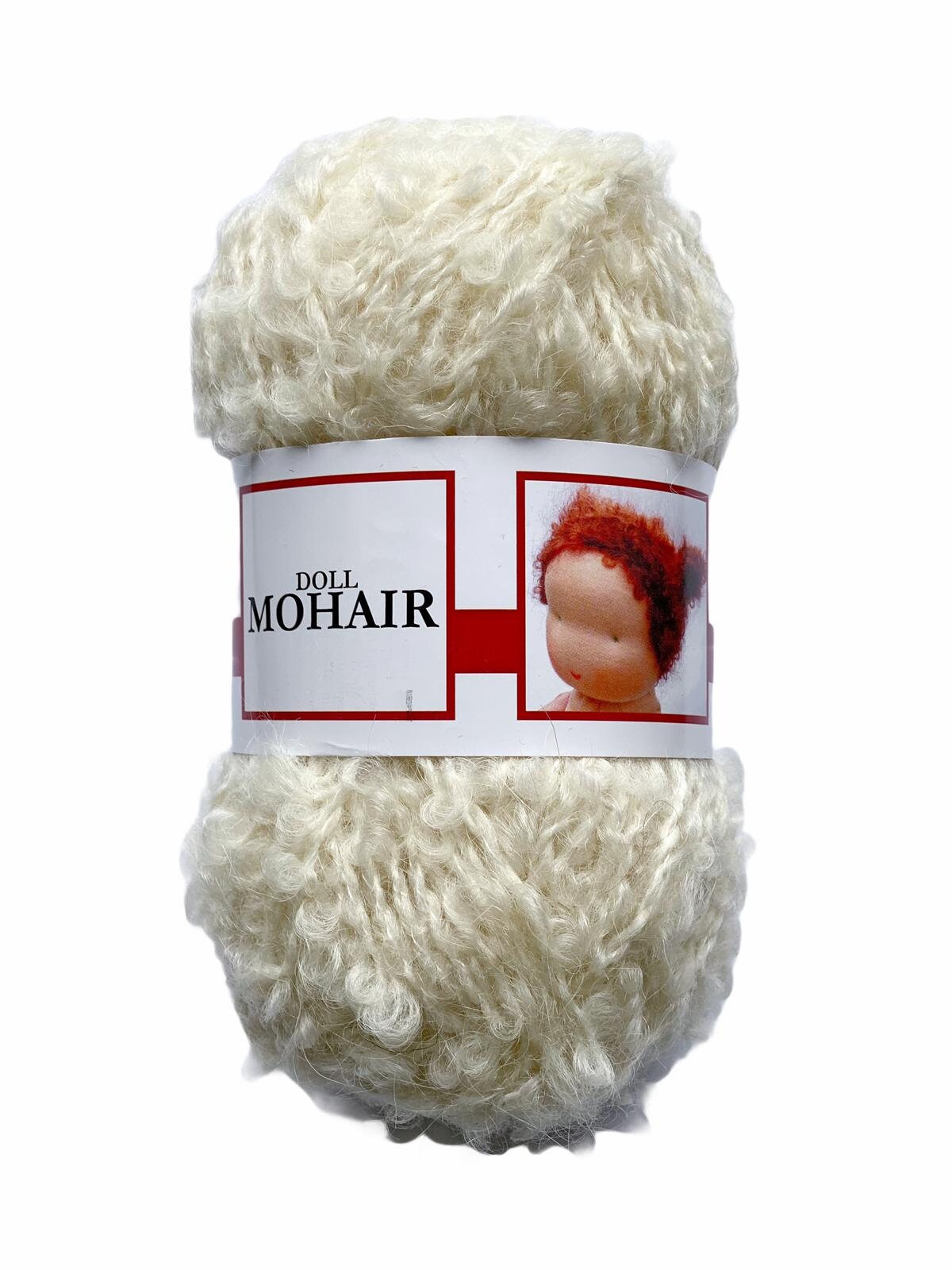 De witte Engel Waldorf Doll Hair Mohair Blouclé Yarn for Waldorf/Steiner Dolls 50 gr